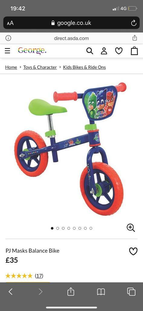 peppa pig balance bike asda